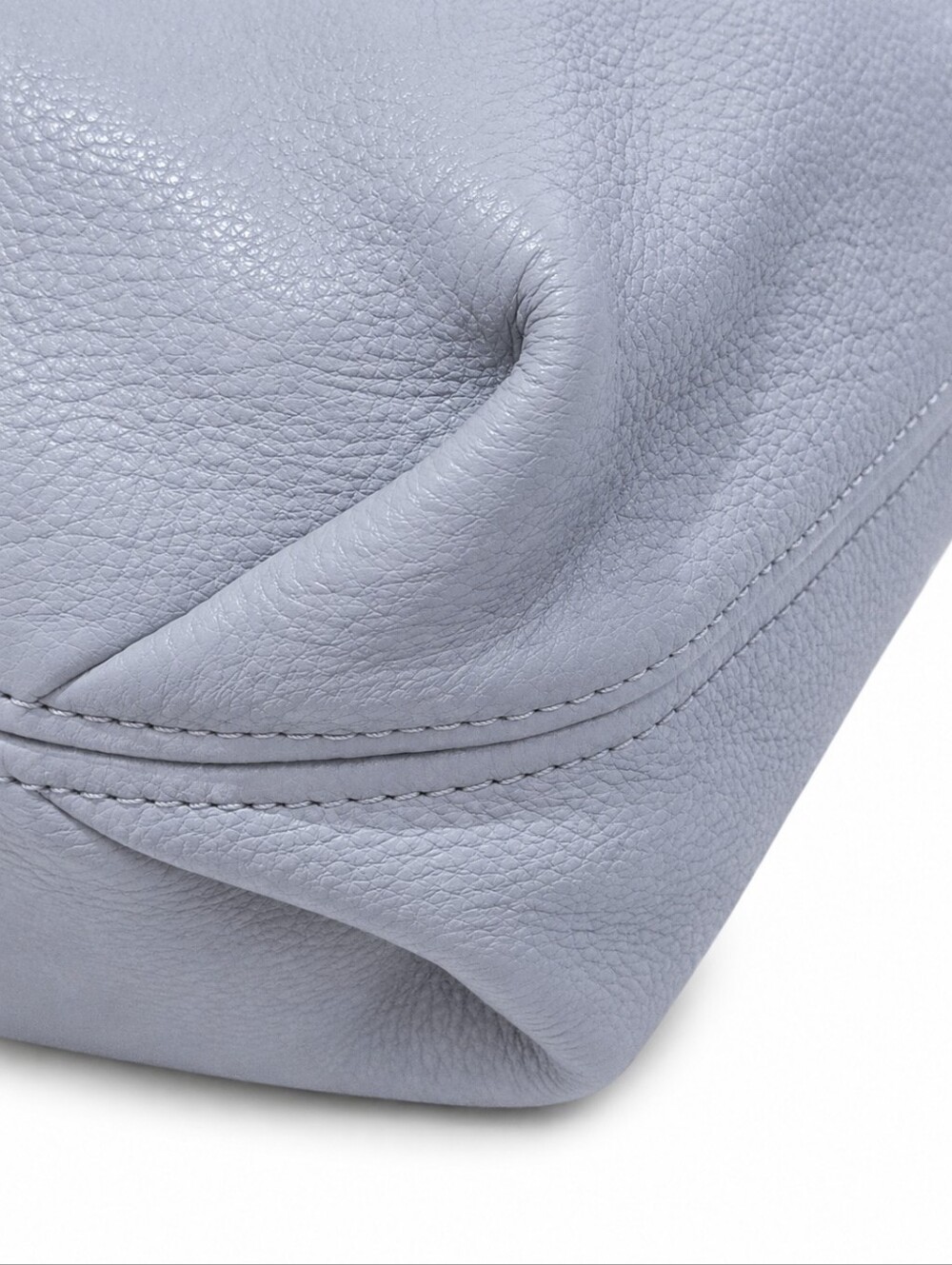 Michael Kors Steel Gray Large Camden Drawstring Leather Shoulder Hobo EXCELLENT - Picture 7 of 14